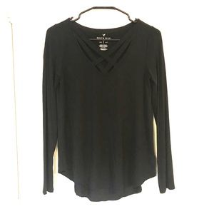 AE soft & sexy criss cross front long sleeve